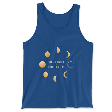 Night Moon Phases Men/Unisex Tank in True Royal color